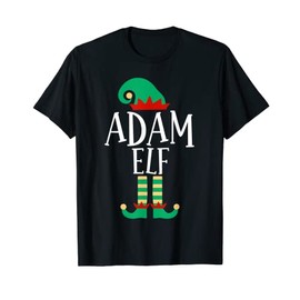 Funny Adam Elf Family Matching Christmas Pyjamas T-Shirt, black