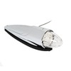 ECOTRIC 5PCS 17 LED Chrome Clear Torpedo Cab Marker Roof