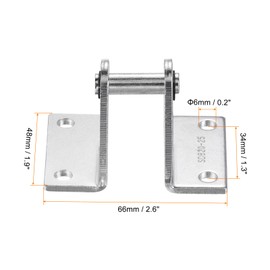 sourcing map 2 Pack Air Cylinder Rod Clevis Mounting Bracket Rear Swivel Bracket Pneumatic Parts Silver