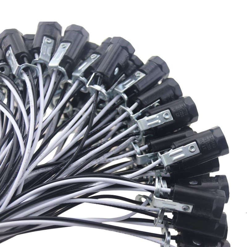 Rextin 10pcs E12 Light Socket adapter Candelabra Base Screw In
