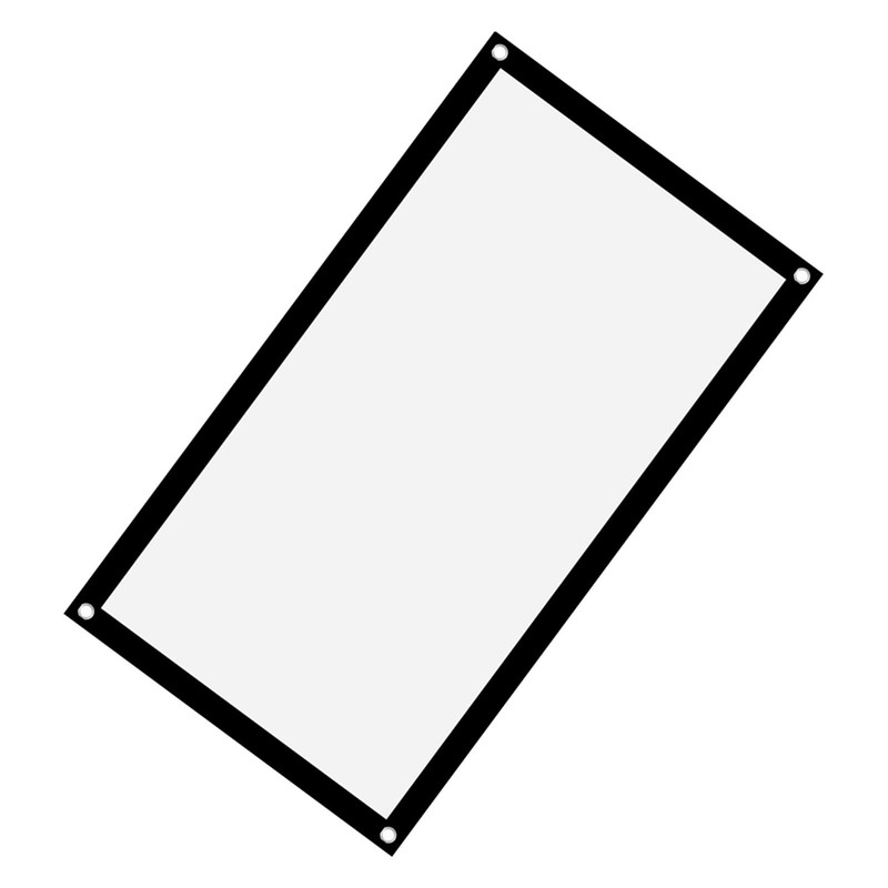 White Projection Screens, Wrinkle-Free White Projector Screen, 16:9 Thickened, Portable,