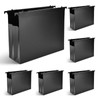 Plastic Extra Capacity Hanging File Folders,6 Pack Letter Size, 4inch