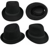 INOGIH Classic Felt Short Brim Fedora Hat Jazz Trilby Panama