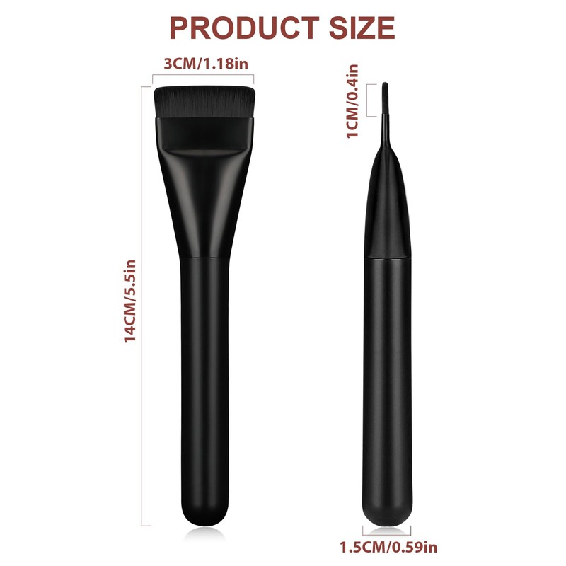 Flat Foundation Brush for Liquid Makeup,14CM Premium Fast Flawless Flat