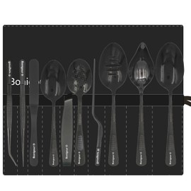 Bonigour Juego de Herramientas para Chapado, Kit de Herramientas de Chapado, 11 Piezas, Negro, Utensilios de Cocina Profesional, Acero Inoxidable (11 Piezas)