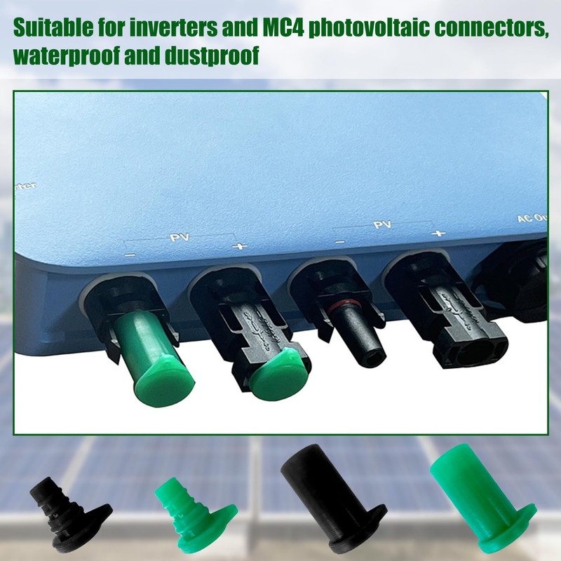 12 Pairs Solar Panel Connector Caps, Dust & Weather Resistant