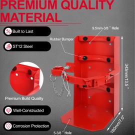 Fire Extinguisher Mount for 20 lb & 10 lb Extinguishers– Heavy-Duty ST12 Steel Wall Bracket, Rust-Resistant Powder-Coated Finish, Adjustable Straps, Replaces Amerex 809, Ideal for Industrial, Truck