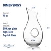 Luigi Bormioli Crescendo 48 Ounce Carafe, Crystal Glass Pitchers, Dishwasher