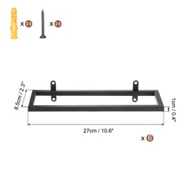 uxcell 6 Set Wall Mounted Wine Racks Wine Bottle Display Holder for Wall, Metal Hanging Wine Rack Organizer for Liquor Bottles Home Kitchen Living Room Black