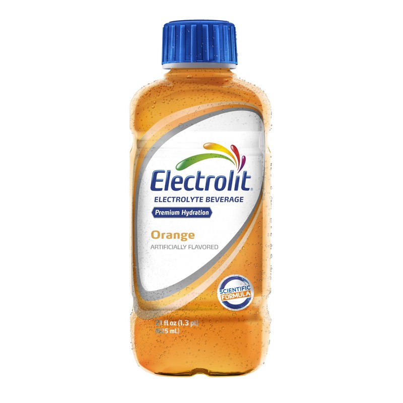 Electrolit, Electrolyte Beverage, Orange, 21 Fl Oz bottle (Pack of