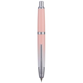 Jinhao 10 Series Press Gradient Peach Pink Retractable Extra Fine Nib Fountain Pen with Ink Converter and Metal Pen Box (Silver Clip Version)