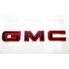 Auto Front & Rear GMC Gloss Red Black OVERLAY Emblem