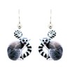 Lemur Earrings by d'ears Non-Tarnish Sterling Silver French Hook Ear