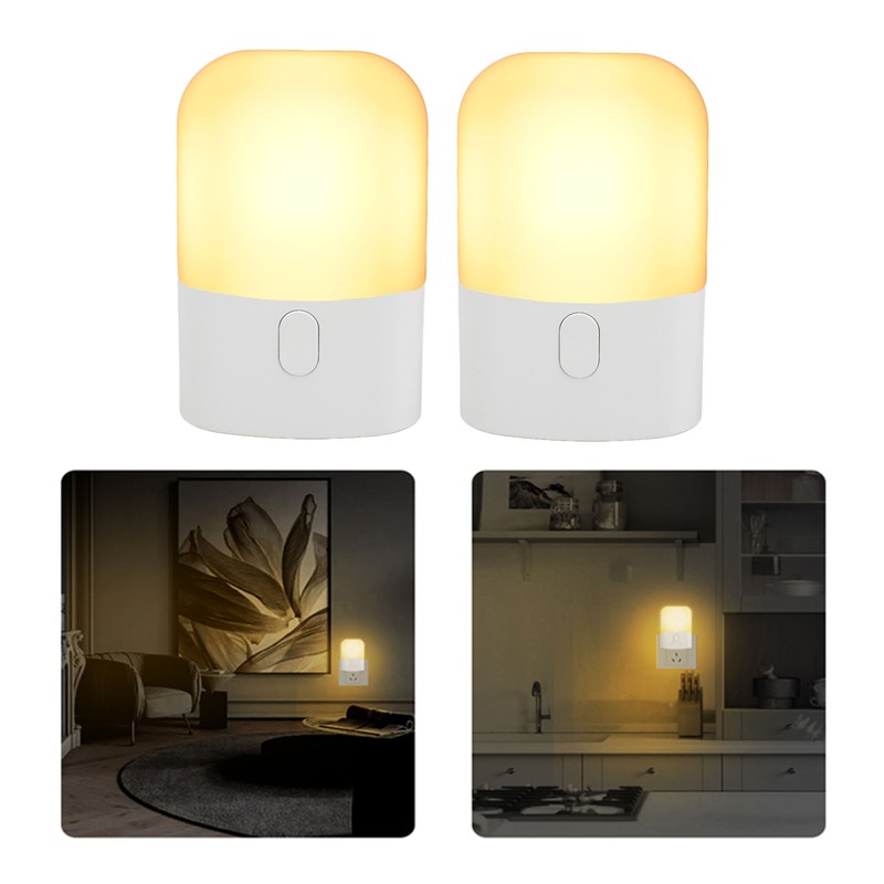 2pcs Intelligent Night Light Dimmable Warm Light 0.5W LED Light