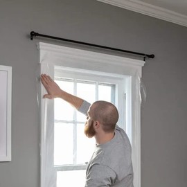 Rocky Mountain Goods Window Insulation Kit for Winter - 42” X 62”- Clear Sealer Plastic Winterizing Shrink Covering to Block Cold Air - Double Faced Tape - Saves 35% Heat Loss - Easy Install (1 Pack)