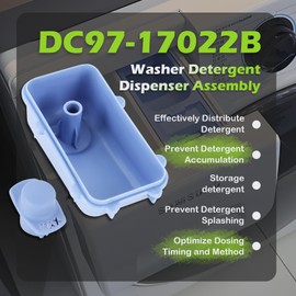 DC97-17022B Washer Detergent Dispenser Assembly Compatible With Samsung WF350ANG/XAC WF350ANP/XAA WF350ANP/XAA 592-49396 Replaces 3015202 AP5589006 PS4222035