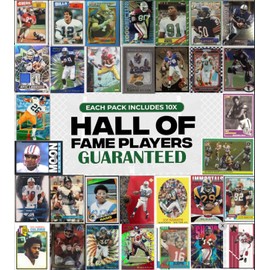 Generic Football Cards Mystery Hot Pack Hall of Famers - 12 Cards - 10x HOF - Look for HOF Rookie Relics, Autos, SP, Color, Parallels