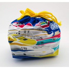 OSK KB-1 Lunch Bag, Shinkansen Drawstring Lunch Bag, Made in Japan, Fashionable, Cute, Simple, Easy to Use, Easy to Take Out, Unisex, Kids, Students