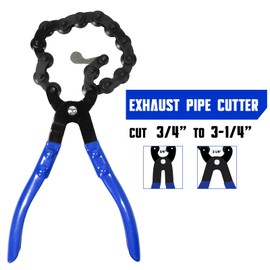 SMOTIVEPRO Exhaust Pipe Cutter Tailpipe Cutter 3/4 inch to 3 inch (19-76mm) Chain Muffler Pipe Cutter for Quiet Cutting, 15blades, Suitable for On and Off Vehicle Use