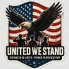 United We Stand Eagle Sticker, 5 inches - US Army