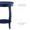 Powell Navy Blue Shapely Legs and Shelf Phipps Round Side