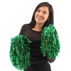 Set of 2 Glitzy Cheerleader Pom Poms in Green