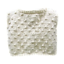 KSS Assorted Handmade Unisex Baby Sweater/Vest 12-24 Months Pick Style (Natural popcorn)