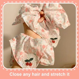 CATOR 1 Piece Hair Bobbles Silk Scrunchies for Women, Hair Scrunchies Soft Elastic Silk Skrunschis Large for Women Girls