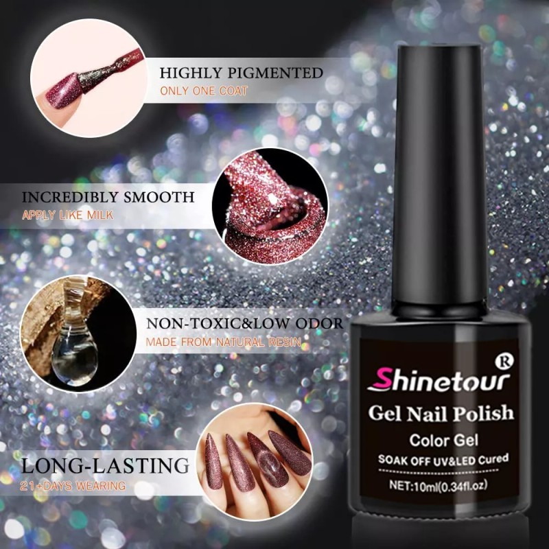 Shinetour Brillo Reflectante 9d Esmalte Ojo Gato Gel Ojo Gato