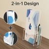 NiOffice 2-Pack Clear Acrylic Brochure Holders 4x9 with Pen Slot,