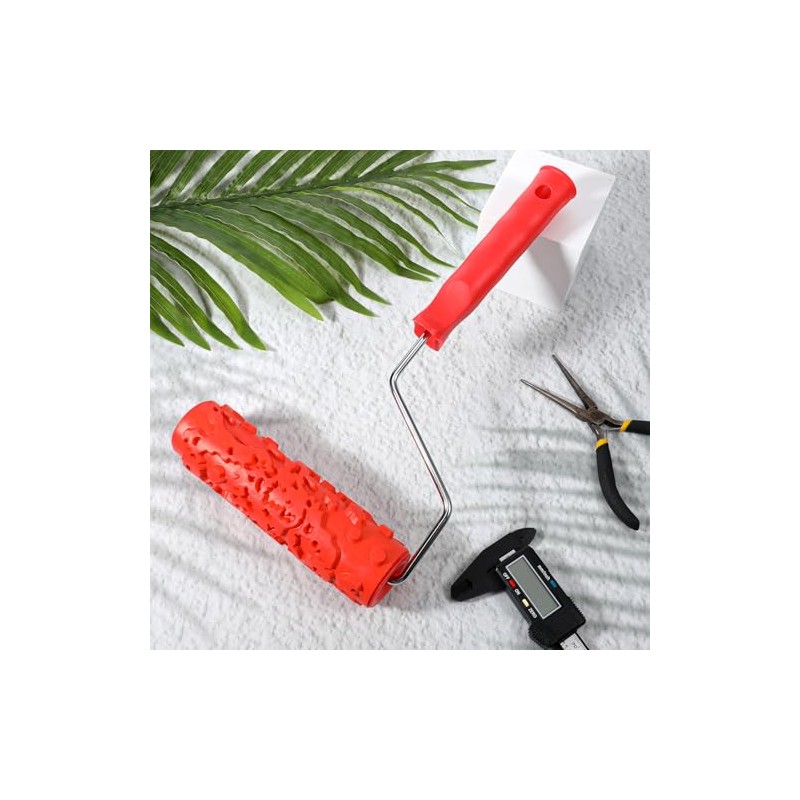 2 Pcs Texture Roller 7'' Drywall Texture Roller Decoration Textured