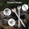 MAXCOOK Titanium Spork, 2 Pieces Titanium Spork with Long Handle,