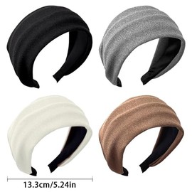 GeorgeX Diadema para Mujer, 4 Piezas Bandas de Moda para la Cabeza para Mujer, Elegante Diadema Ancha, Accesorio para el Cabello Lindo y Divertido