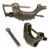 Bivethoi Vintage Fish Shaped Padlock, Bronze Antique Chinese Lock with