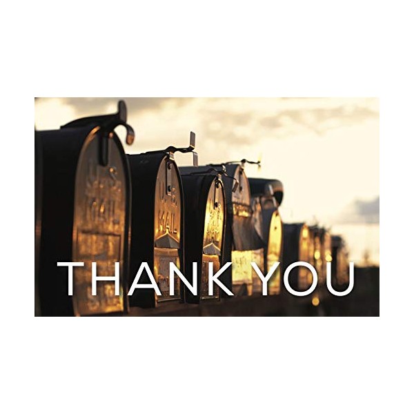 Postal - Mail Boxes"Thank You" Post Card