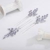 Teyglen Purple Crystal Rhinestone Hair Pins Amethyst Bridal Hair Pins
