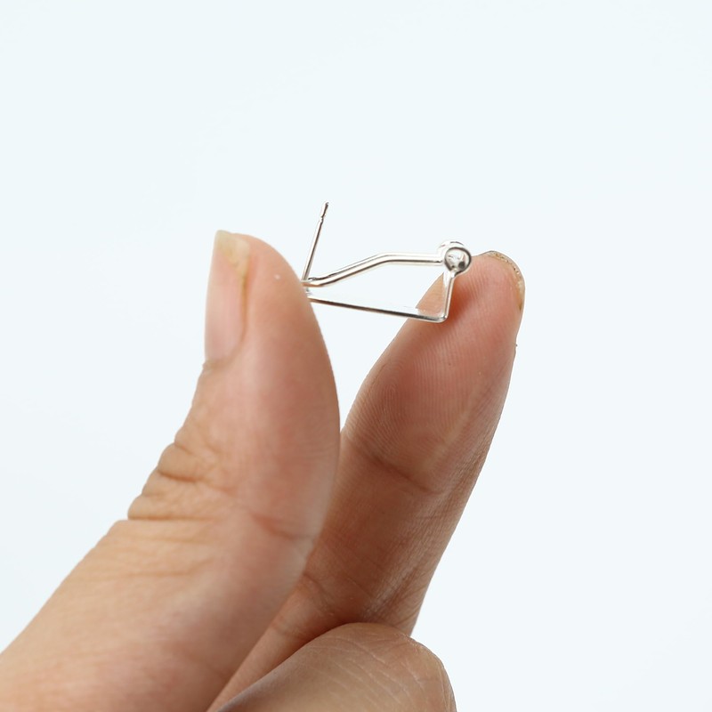 Silver Fingernail Earring Post for Native American Earring 10 Pieces/lot