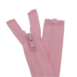 YaHoGa Pack of 2 45 cm Zip Plastic 5 mm Separable Zip for Jackets Pink