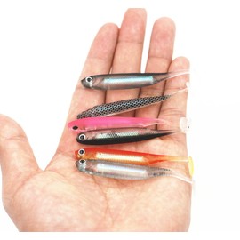 Milepetus Drop Shot Rig Fishing Accessories Kit for Bass, Perch Walley Fishing,Including Drop Shot Weight,Soft Minnow Bait,Drop Shot Hooks