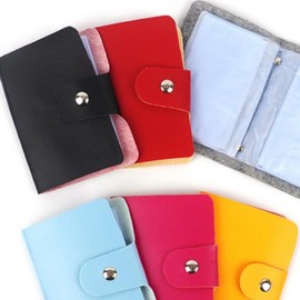 Simple Mini Colorful Card & Business Card Holder Wallet (Unisex) 1pc Brown 5ea