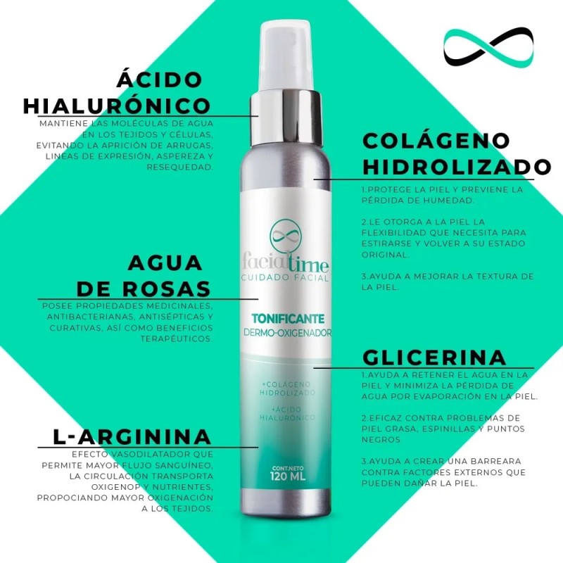 Loción Limpieza Facial De Ácido Hialurónico + Colágeno Cara Normal