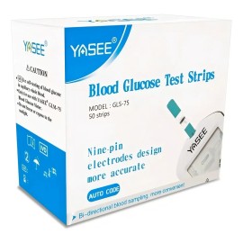 Tiras Reactivas Yasee Para Glucometro Caja Con 50 Piezas Color Turquesa