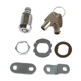 Goodheng Locks Tubular Cam Lock,Keyed Alike Removable Key Cam Lock for Vending Machine,RV Compartment,Camper Cabinet,ATM,Tool Box,Arcade Machine,Chrome,7/8 Inch 90° (23mm) 1 Set