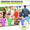 Idea-station NEO Plastic Cups Pack of 12, 450ml Colourful Reusable