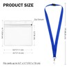 25-Pack Blue Breakaway Lanyards with Large Horizontal Waterproof Badge Holders,