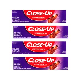 Close-Up Cinnamon Anticavity Flouride Toothpaste, 6 Oz (Pack of 4)