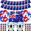 Australian Party Decorations Banner Balloons - 143pcs Blue Australia Party