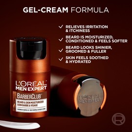 L'Oreal Paris Men Expert BarberClub Beard and Skin Daily Moisturizer, Nourishes, Softens & Soothes Beard and Skin, with Cedarwood Essential Oil, 50ml