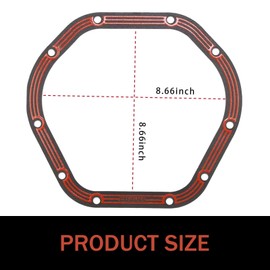 Downhill 1 PC Differential Cover Gasket, Drivetrain Sealing Lube Locker Cover, Differential Gasket Replace Part OE#DLLR-D044, Compatible with JEEP FORD GMC Axle Dana 60 50 70 (Red)