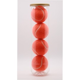 Price's Tube of 4 Colour tennis balls (2 x 4 Orange balls)